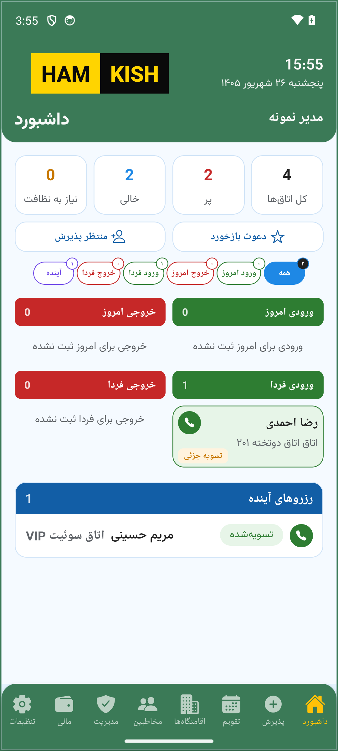 داشبورد هم‌کیش
